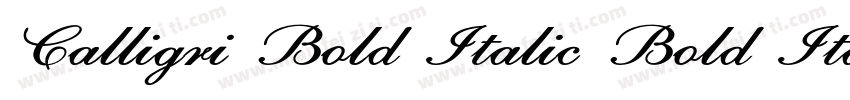 Calligri Bold Italic Bold Italic字体转换